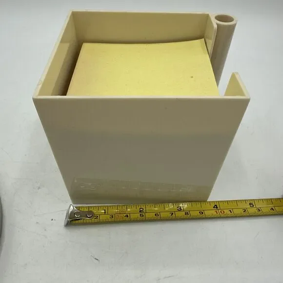 Vintage Notepad Plastic Paper Pen Holder Desk Organizer Stationery - Picture 12 of 13